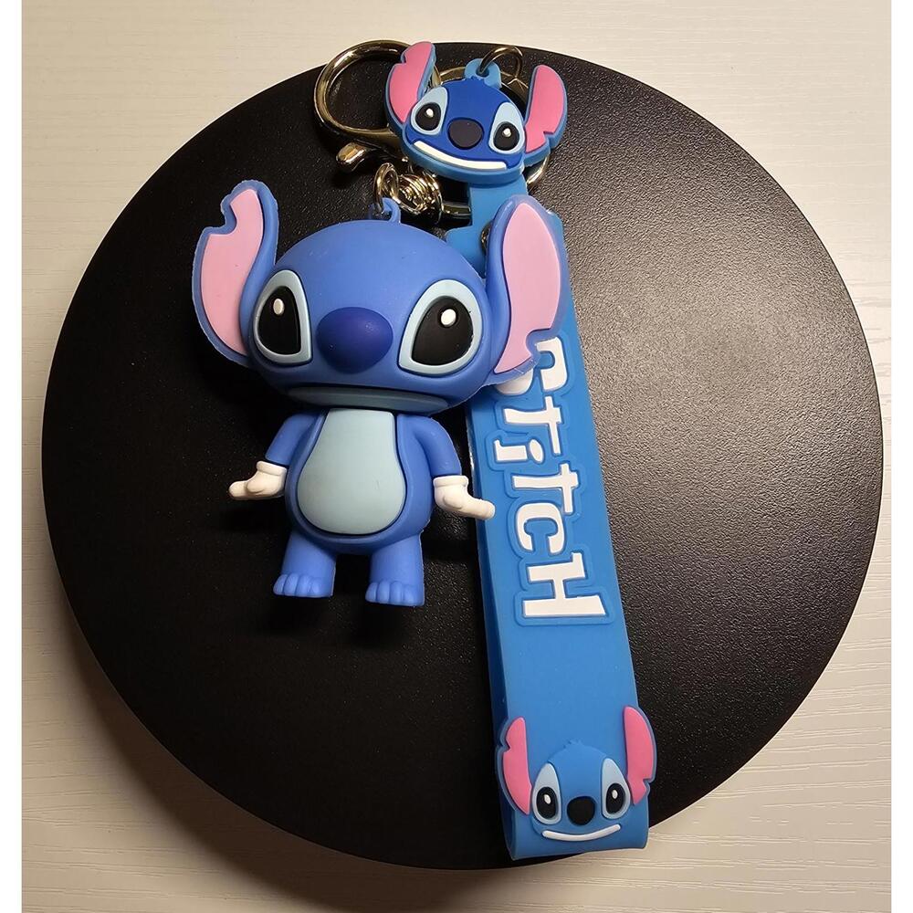 Stitch 3D Rubber Mini Figure Keychain - Picture 1 of 13